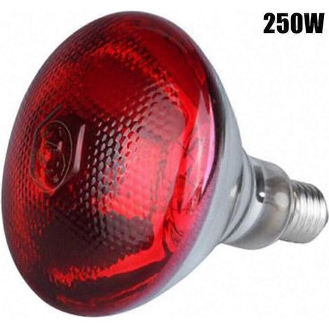 2 ampoules chauffantes rouges E27 de 150 W en verre trempé pour chiots et poussins  2 ampoules de 250 W.