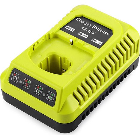 Chargeur rapide 3A pour batterie Ryobi 12V-18V P117 P108, remplacement nickel/lithium, prise américaine standard, édition exclusive Mexique, chargeur de secours compatible. (1/5)