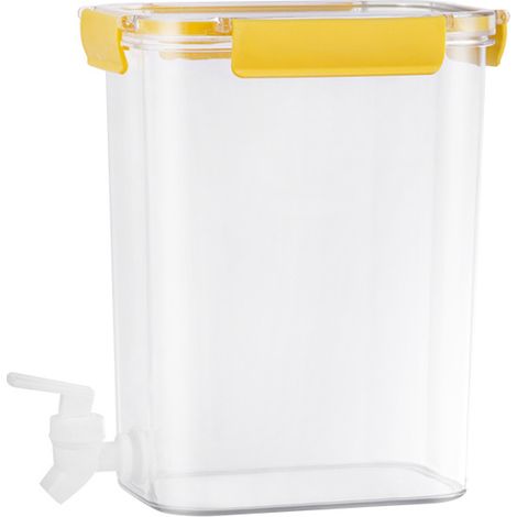Bouilloire eau froide grande capacité robinet étanche pot de stockage boisson cuisine jaune 4,5L (1/5)