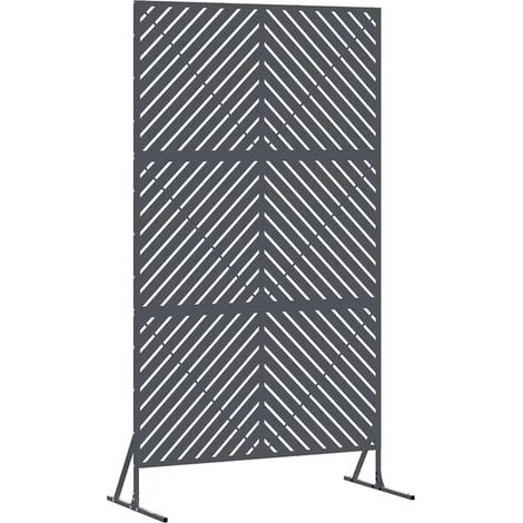 Paravent, gris anthracite, 100 x 50 x 180 cm, acier.