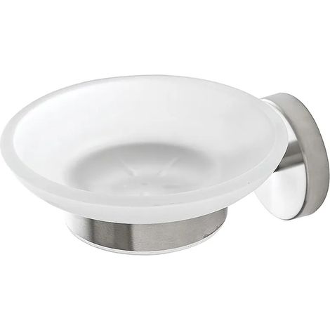 Portasapone a muro in vetro e acciaio inox satinato Galassia (1/2)