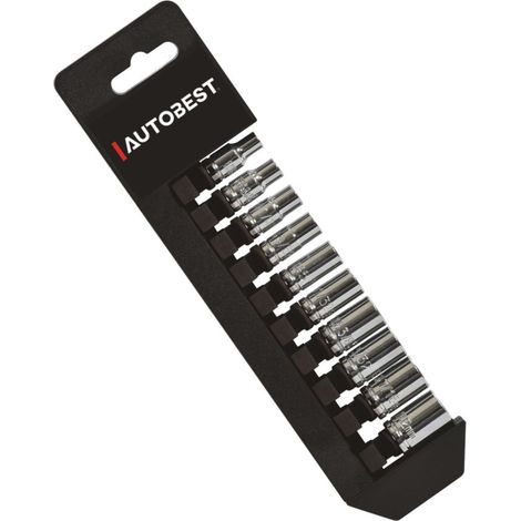 Jeu de 10 douilles US - inch -carré 1/4 "