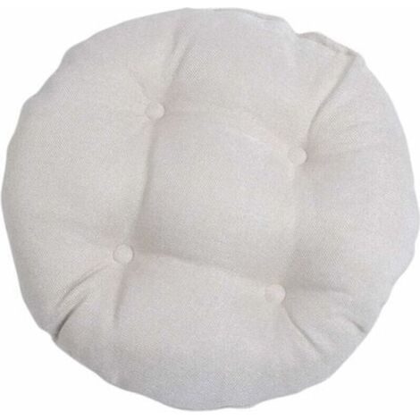 Rond Coussin de Chaise Galette de Chaise pour Maison Bureau Jardin Coussin Decoratif pour Terrasse Tatami Siège Intérieur Extérieur Beige L,45 x 45cm (1/4)