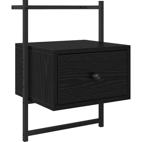 Maison Exclusive - Nachttisch Schwarz Eichen-Optik 35 x 30 x 51 c
