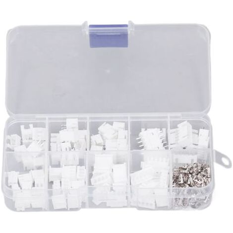 230 pièces Kit de connecteurs JST Coque en plastique Contact en laiton 2P 3P 4P 5P XH2.54mm Kit de connecteur de boîtier mâle femelle,DUBUNS (1/5)