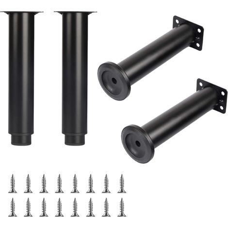 4 pcs Pièces Pieds De Meuble Reglable,Livré Avec Vis En Inox,Pour Meubles Réglables,Pieds De Meuble En Métal, Pour Canapé - Lit, Table, Chaise, Meuble TV (1/5)