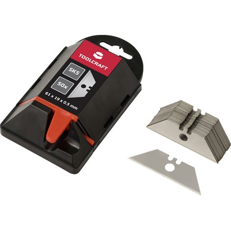 TOOLCRAFT TO-10312167 LAME TRAPÉZOÏDALE DE 50 MM DE 61 MM AVEC TROU SK5 50 pc(s)