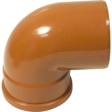 FloPlast 110mm Single Socket Bend - PVC Underground Drainage