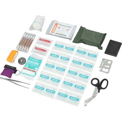 Kit d'urgence en cas de séisme, kit de survie portable et complet, camping, randonnée, famille (1/5)