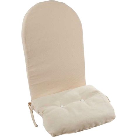 Coussin de balancelle en coton écru, 50x115 cm, lavable