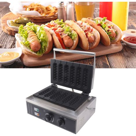 Machine à Corn Dogs Professionnelle - Électrique 220V, Grille Sausage Commerciale, Matériau 201 Inox, Température 50-300℃, Appareil Snack, 1.55KW (1/4)