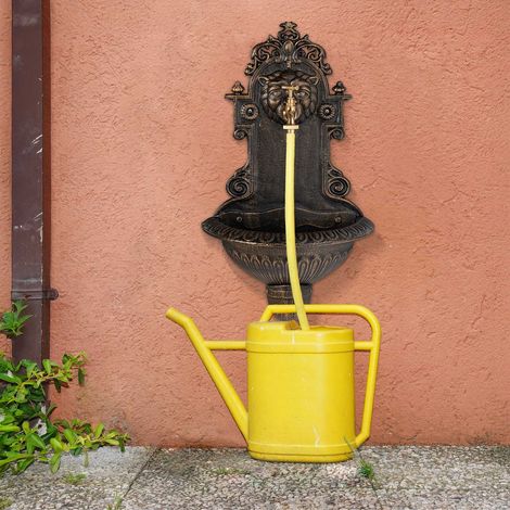 Fontaine de jardin murale en fonte avec robinet (1/5)