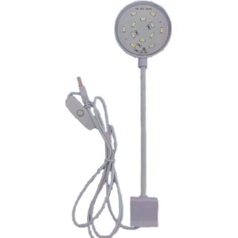 5W clip-on LED aquarium light with adjustable hose, ideal for saltwater and coral reef aquariums.