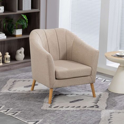 WestWood Fabric Tub Chair FTC02 Cream (1/5)