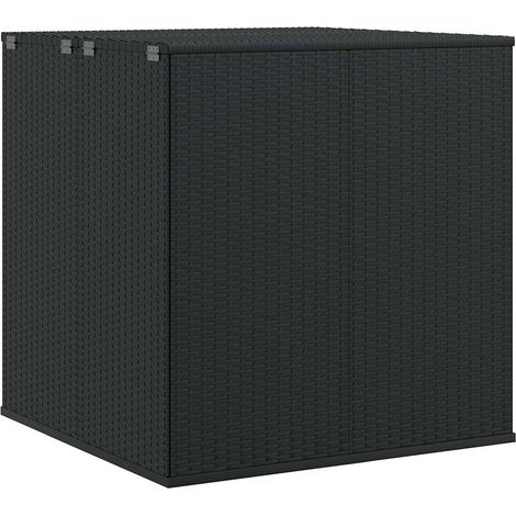 Maison Exclusive - Contenitore da Giardino in Rattan PE 100x97,5x104 cm Nero