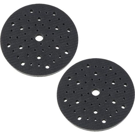 2pcs Éponge Douce Tampon d'interface 150mm Tampon de Ponçage 53 Trous pour Ponceuse Coussin Tampon Résistant aux Chocs Dédiés Remplacement Crochet et Boucle Disques de Ponçage- (1/4)