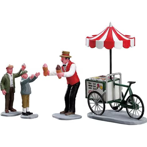 Carretto del Gelato Personaggio Gelataio Lemax Villaggio di Natale 32139
