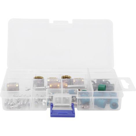 Kit de 56 pièces pour remplacement de valve de climatisation - Outil de réparation pour R410a, R22, R134a avec joints (1/5)