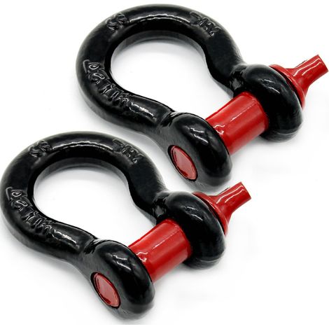 Manille de remorquage, anneau en D, isolateur d'arc, paquet de 2, accessoire de remorquage pour véhicule tout-terrain (1/5)