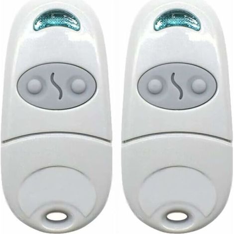 (2, Blanc)Télécommande Universelle Portail, Télécommande pour Ouvre-Porte de Garage, émetteur de clé Portable, Télécommande de Porte de Garage pour Came Top 432NA/432EE/432 EV/432M THISNDE