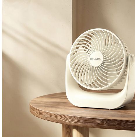 Desk fan, powerful 2000 mAh capacity, strong airflow - quiet portable fan, 90° adjustable fan head, rechargeable battery, with wall mount - promotes (1/5)