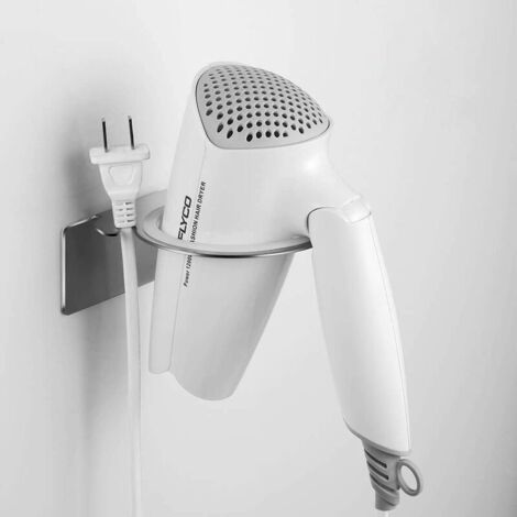 Porte-Séchoir à Cheveux avec Adhésif sans Trace, Acier Inoxydable (1/5)