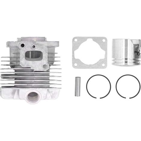 Chemise de Cylindre de Moteur à Essence de Tondeuse 34mm, Remplacement de Jeu de Joints D'agrafes D'anneau de Piston de Cylindre pour Pièces de Débroussailleuse TL26/CG260 1E34F (1/4)