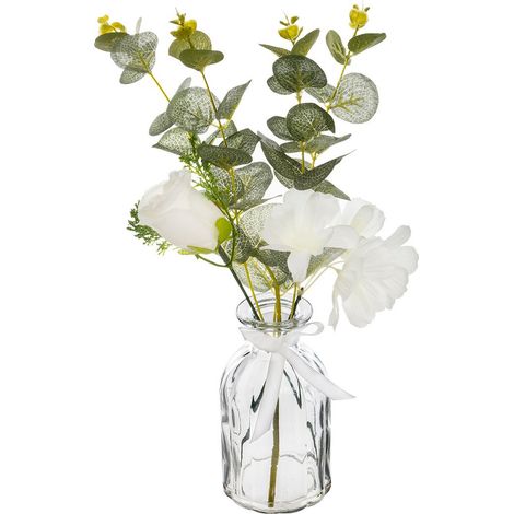 Künstlicher Blumenstrauß Kiwatts in Glasvase EUCA 39 cm - Atmosphera (1/3)