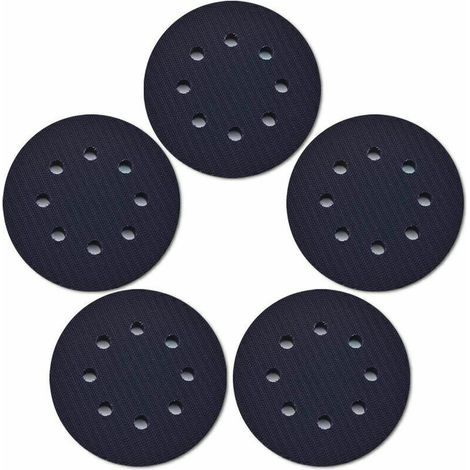 125mm Tampon de Ponçage Souple, Tampon Poncage Souple, Tampon de Coussin D'interface, Adapté aux Types Pneumatiques et électriques de Polisseuse Autonettoyante(8 Trous) (1/4)