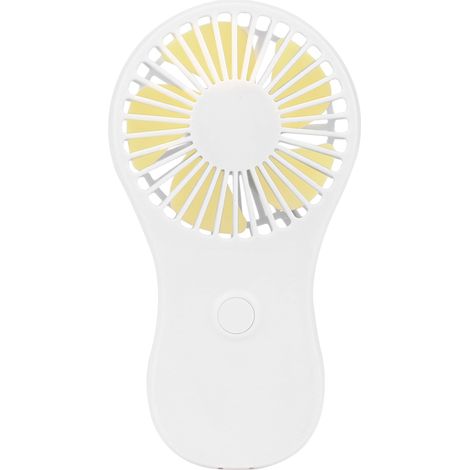 Mini ventilateur portable à main avec 3 piles AAA, 2 vitesses, alimentation USB, idéal pour les voyages, le bureau, la maison et la chambre.-AquaForge