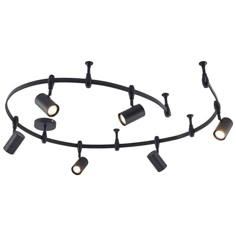 [NEUWERTIG] B-Ware Elc Delila Schienensystem Deckenlampe Deckenlampe Lampe Leuchte Schwarz Gu10210