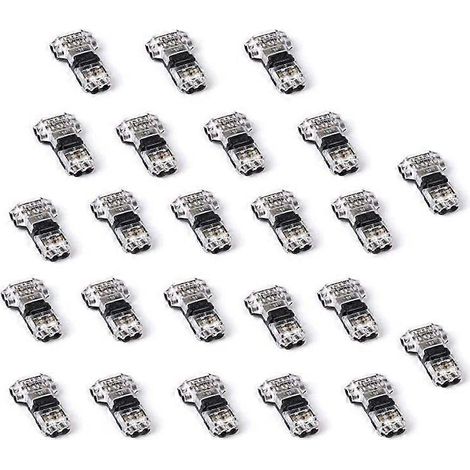 Connecteurs Électriques - Connecteur de Dérivation Basse Tension, Lot de 24 Pièces, Idéal pour Câblage 12V et 24V, Raccord Rapide pour Fils, Boîtier de Jonction Compact (1/5)