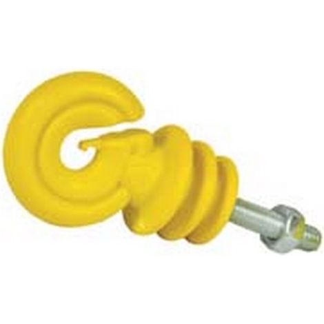 50PZ ISOLATORE ELETTRORECINZIONE CON VITE PER METALLO - gialli