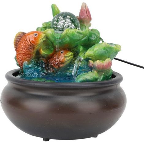 Fontaine de Table - Ulisem - USB - Débit Réglable - Résine - Éclairage LED (1/5)