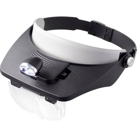Lente d'ingrandimento frontale con luce LED. Ingrandimento: 1,2x, 1,8x, 2,5x, 3,5x. Lente: (L x P) 102