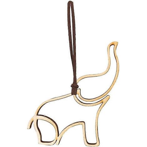 Décorations de Noël éléphant en bois, pendentif pour rétroviseur de voiture (1/4)