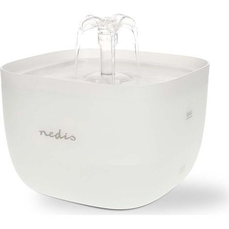Nedis Trinkbrunnen für Katzen und Hunde / 2.0 l / 40 dB / 1.50 m / Wasserfontäne / 1 Stück