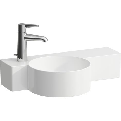 LAUFEN VAL lavabo con enjuague manual, 1 agujero para grifo a la