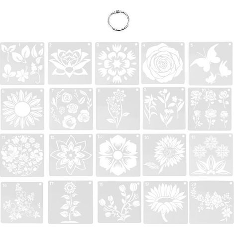 20 pochoirs à fleurs (1/3)