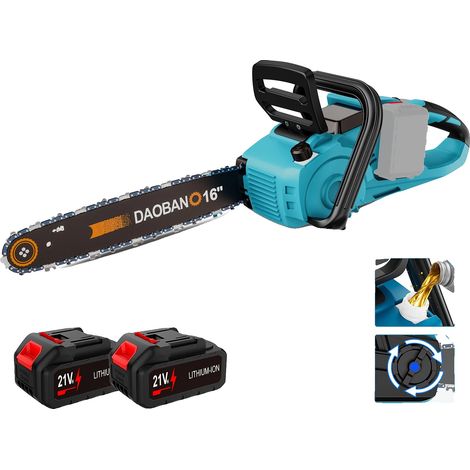 Scie Électrique, Moteur Sans Balais, Huileur Automatique, 2 Ensemble de Batteries (1/2)
