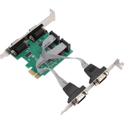 Carte d'extension adaptateur convertisseur PCI E RS232 4 ports série 2,5 Gb/s duplex intégral (1/5)
