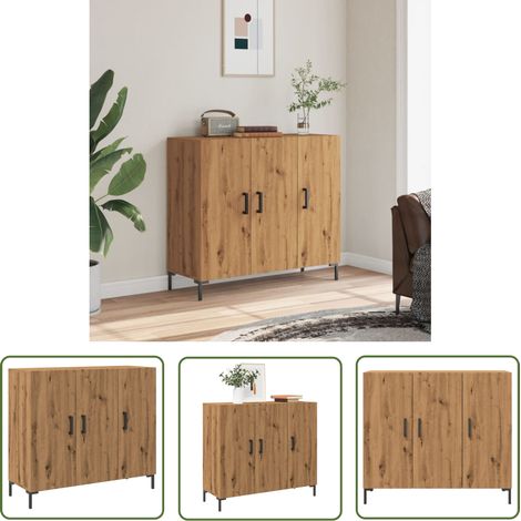 vidaXL Sideboard Artisan-Eiche 90x34x80 cm Holzwerkstoff (1/5)