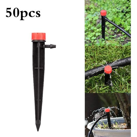 50 pièces Goutteurs d'irrigation 13 cm Émetteurs goutte à goutte réglables Système d'arrosage goutte à goutte 360 degrés (1/5)
