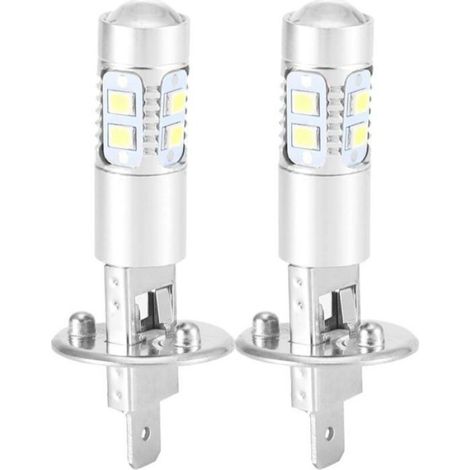Ampoules LED H1 100W, Phare Super Blanc 6000K, Kit Ampoules LED 2 Pièces, Feu de Brouillard Voiture, Haute Puissance. (1/4)