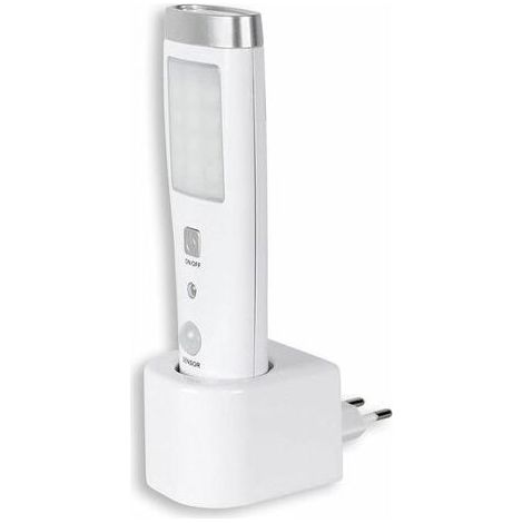 Lampe Torche à Détecteur de Présence Angle Détection 60° 15 LED Rechargeable Batterie 3,7 V 15 CM Blanc, Ensoleillé (1/5)