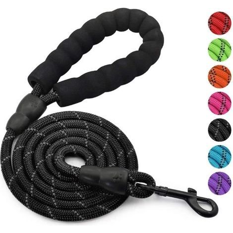 Nylon-Hundeleine mit gepolstertem Griff, 1,5 m lang, für tägliche Spaziergänge und Training, geeignet für [98] (1/4)