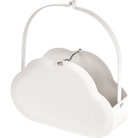 Porta incenso a spirale a forma di nuvola bianca con manico – Grazioso e sicuro porta in metallo con posacenere per uso interno ed esterno (1/5)