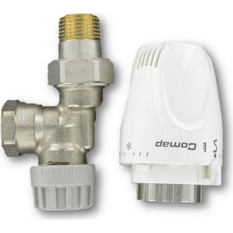 Comap – Robinet thermostatique équerre inverse 1/2' (15x21) – Filetage plomberie M28 – Pression max 10 bar – S640161 (1/2)