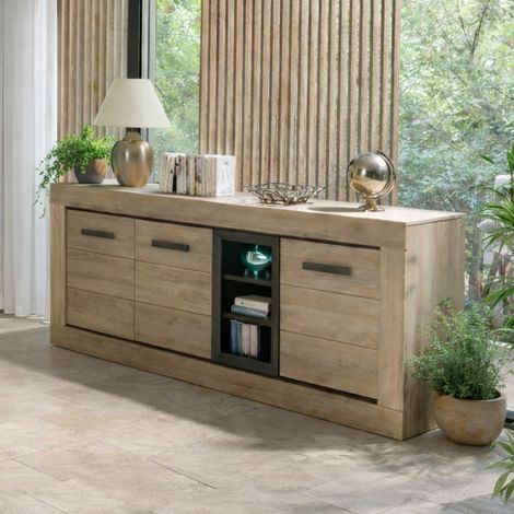 Buffet bas moderne en bois 3 portes MOA (1/5)