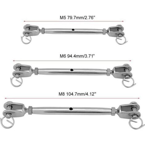 Tendeur À Machoires Fermées - Acier Inoxydable 304 - Pour Courroies Et Cordes Marines - M5 (1/5)